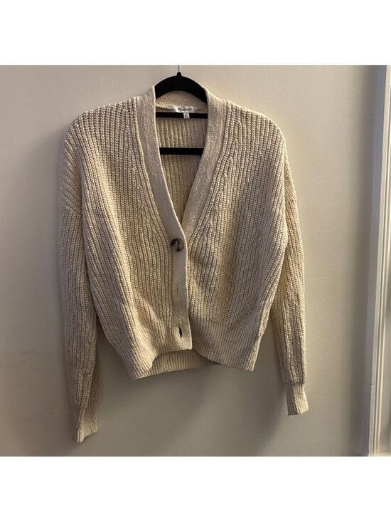Madewell Sweaters - Madewell Textured Cream Cardigan